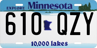 MN license plate 610QZY