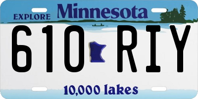 MN license plate 610RIY
