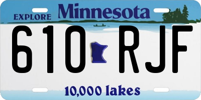 MN license plate 610RJF