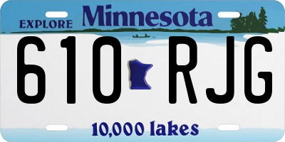 MN license plate 610RJG