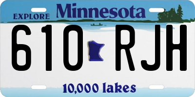 MN license plate 610RJH