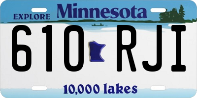 MN license plate 610RJI