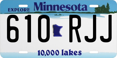 MN license plate 610RJJ