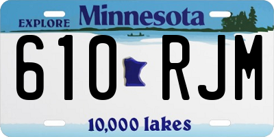 MN license plate 610RJM