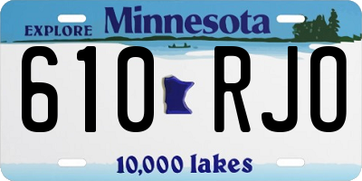 MN license plate 610RJO