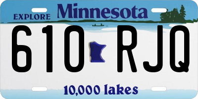 MN license plate 610RJQ