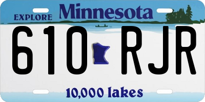 MN license plate 610RJR