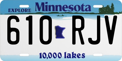 MN license plate 610RJV