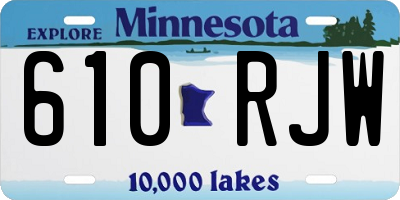 MN license plate 610RJW