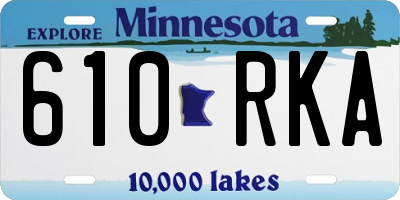 MN license plate 610RKA
