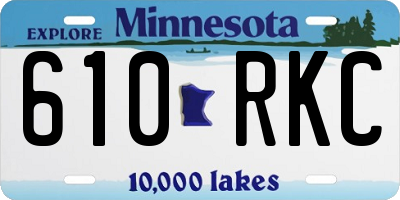 MN license plate 610RKC