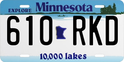 MN license plate 610RKD