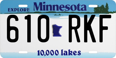 MN license plate 610RKF