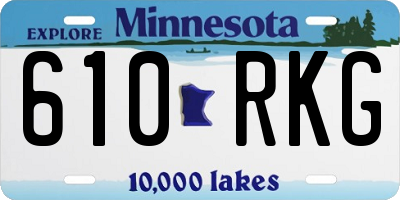 MN license plate 610RKG