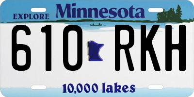 MN license plate 610RKH