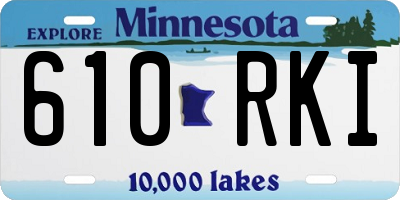 MN license plate 610RKI