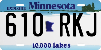 MN license plate 610RKJ