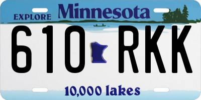 MN license plate 610RKK