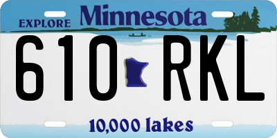 MN license plate 610RKL