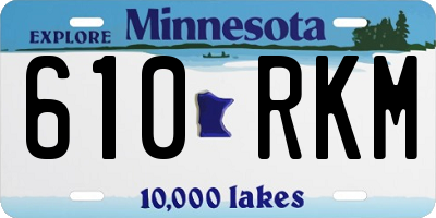 MN license plate 610RKM