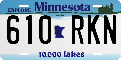 MN license plate 610RKN