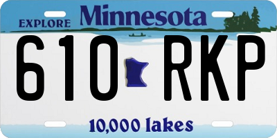 MN license plate 610RKP