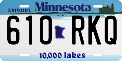 MN license plate 610RKQ