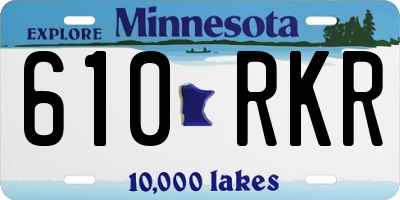 MN license plate 610RKR