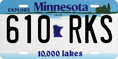 MN license plate 610RKS