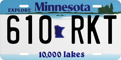 MN license plate 610RKT