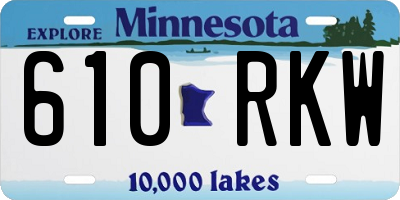 MN license plate 610RKW