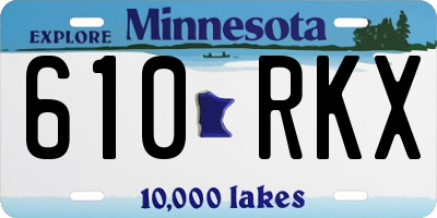 MN license plate 610RKX