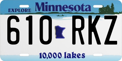 MN license plate 610RKZ
