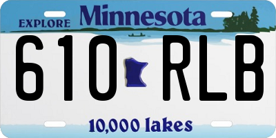 MN license plate 610RLB