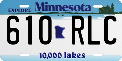 MN license plate 610RLC