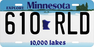 MN license plate 610RLD