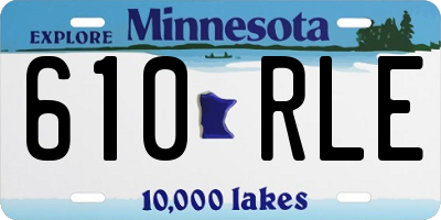 MN license plate 610RLE