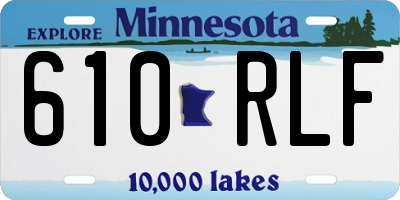MN license plate 610RLF
