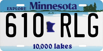 MN license plate 610RLG