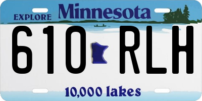 MN license plate 610RLH