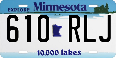 MN license plate 610RLJ