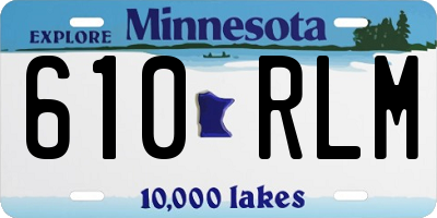 MN license plate 610RLM