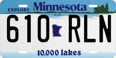 MN license plate 610RLN