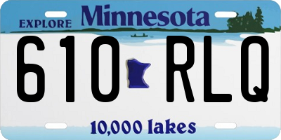 MN license plate 610RLQ