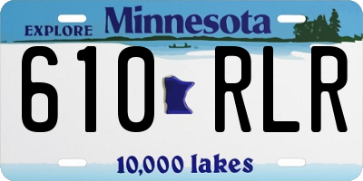 MN license plate 610RLR