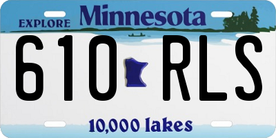 MN license plate 610RLS