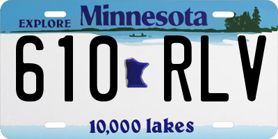 MN license plate 610RLV
