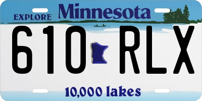 MN license plate 610RLX