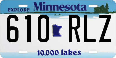 MN license plate 610RLZ