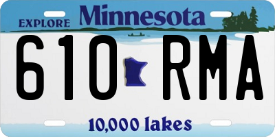 MN license plate 610RMA